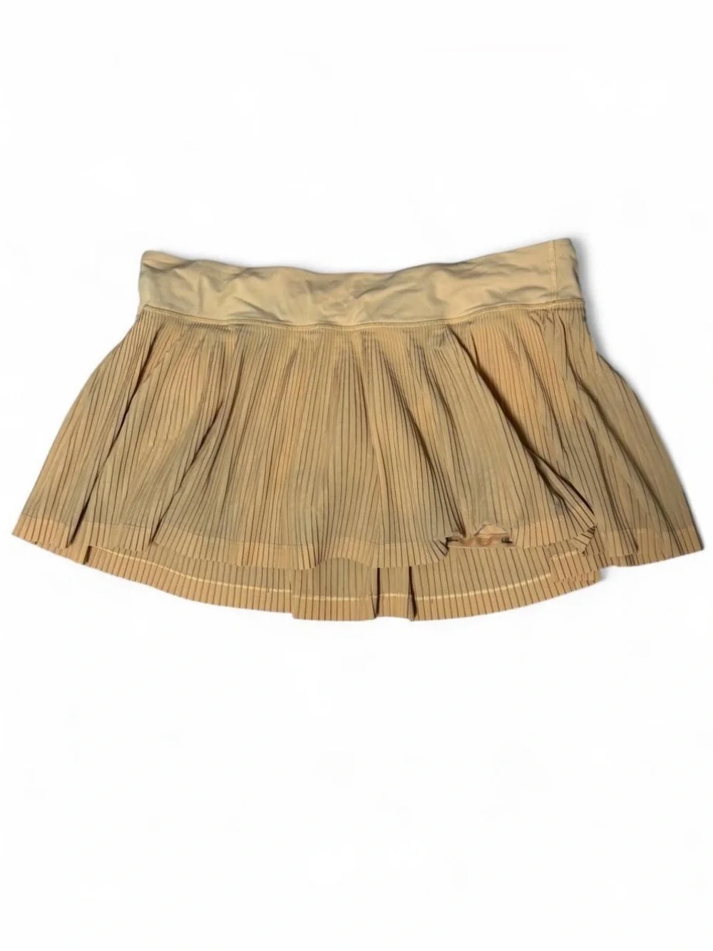 Lululemon Varsity High-Rise Pleated Tennis Skirt — Tan — Size 14